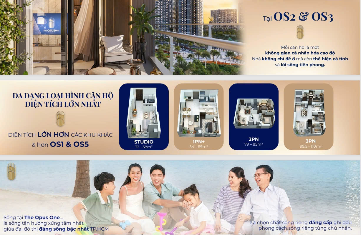 Các loại căn hộ Opus One